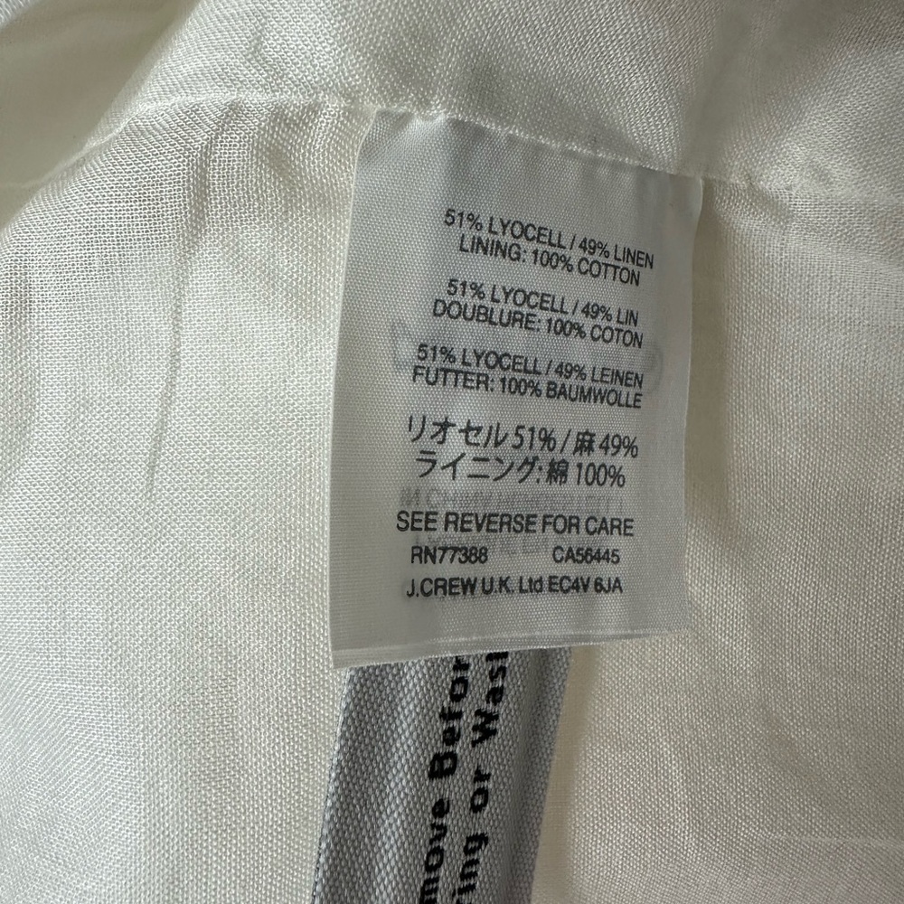 J. Crew Dress Embroidered Eyelet Ruffle Sleeveless Resort Wear Ivory & Black 12 - Picture 12 of 15
